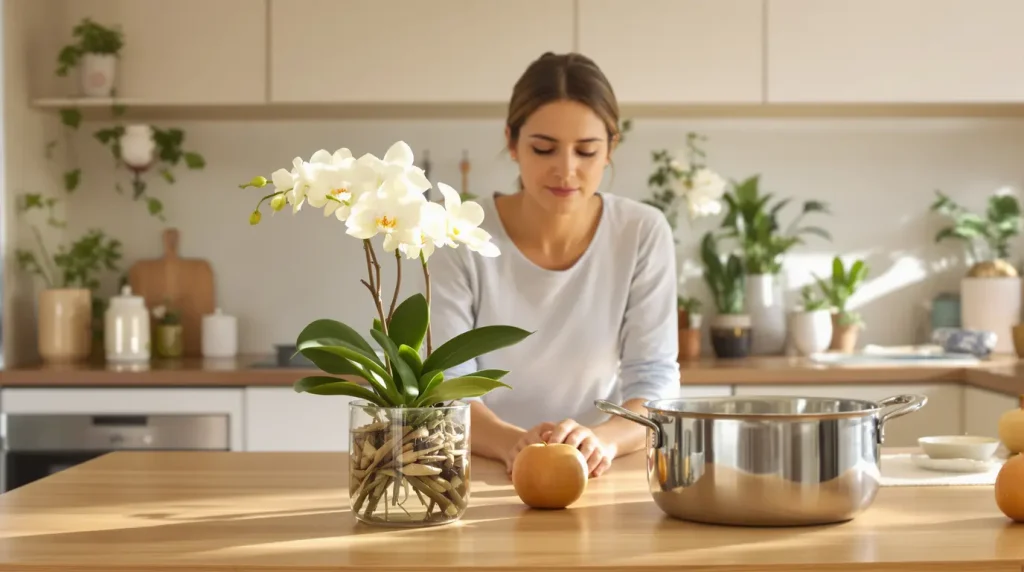 Orchidée : faites-la fleurir immédiatement avec une pomme de terre