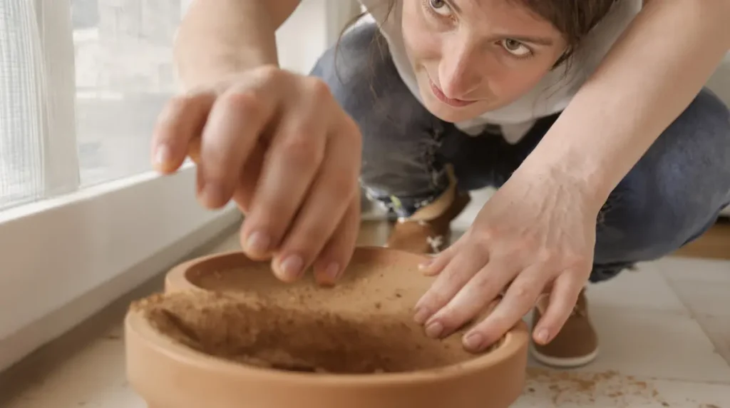 J'étalais du marc de café pour nourrir mes plantes : en grattant la croûte un mois plus tard, j'ai compris pourquoi elles mouraient de soif